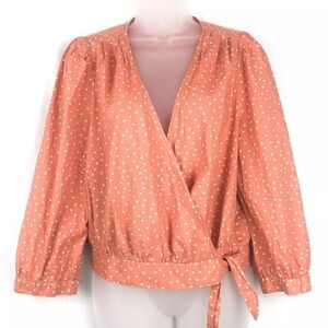Madewell Coral  White in Star Blouse